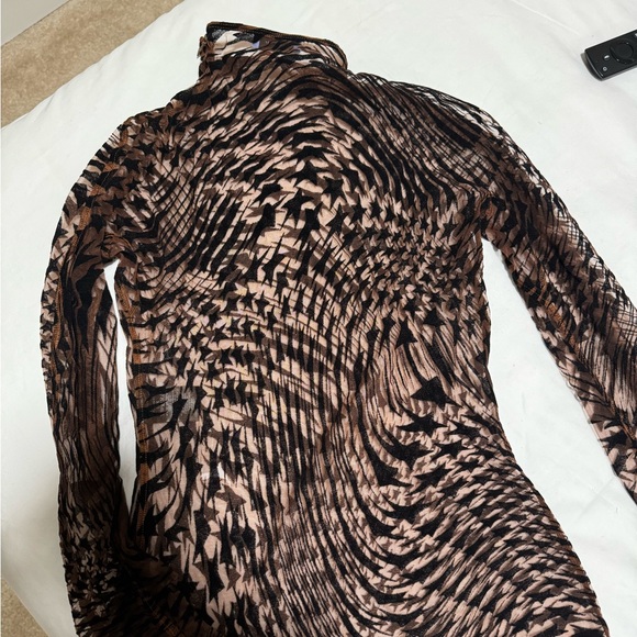 Mugler flocked star illusion turtleneck - Picture 2 of 7